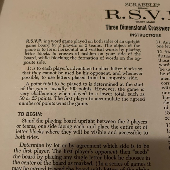 Classic Word Game with Blue and Cream Design Vintage - Picture 8 of 12